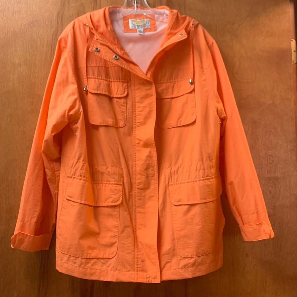 NWOT Talbots orange rain jacket